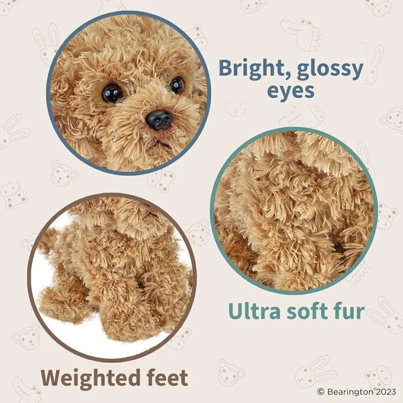 13" Labradoodle Plush Stuffed Animal Puppy  Dog Toy for Kids - Picture 3 of 7